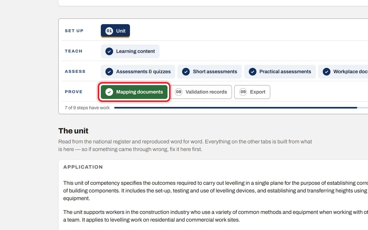 The Mapping documents step